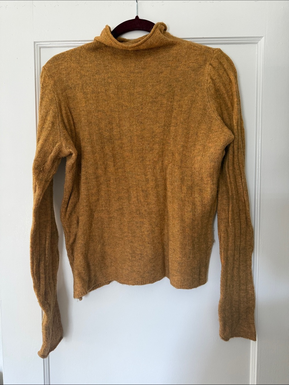Madewell Women's Mustard Turtleneck Sweater